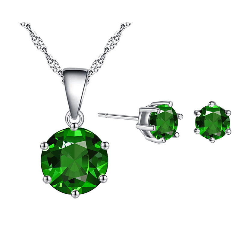 Sterling Silver Earrings Pendant Necklace Jewelry Sets