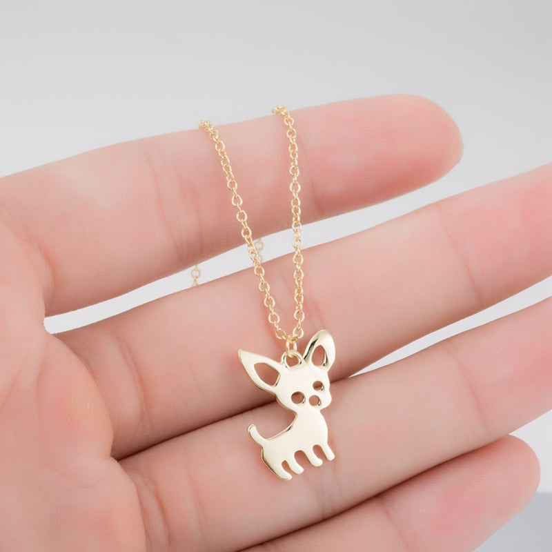 Cute Chihuahua Pet Pendant Necklace for Women