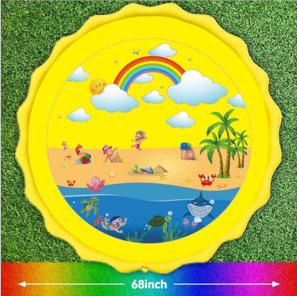 Inflatable Water Spray Play Mat for Children