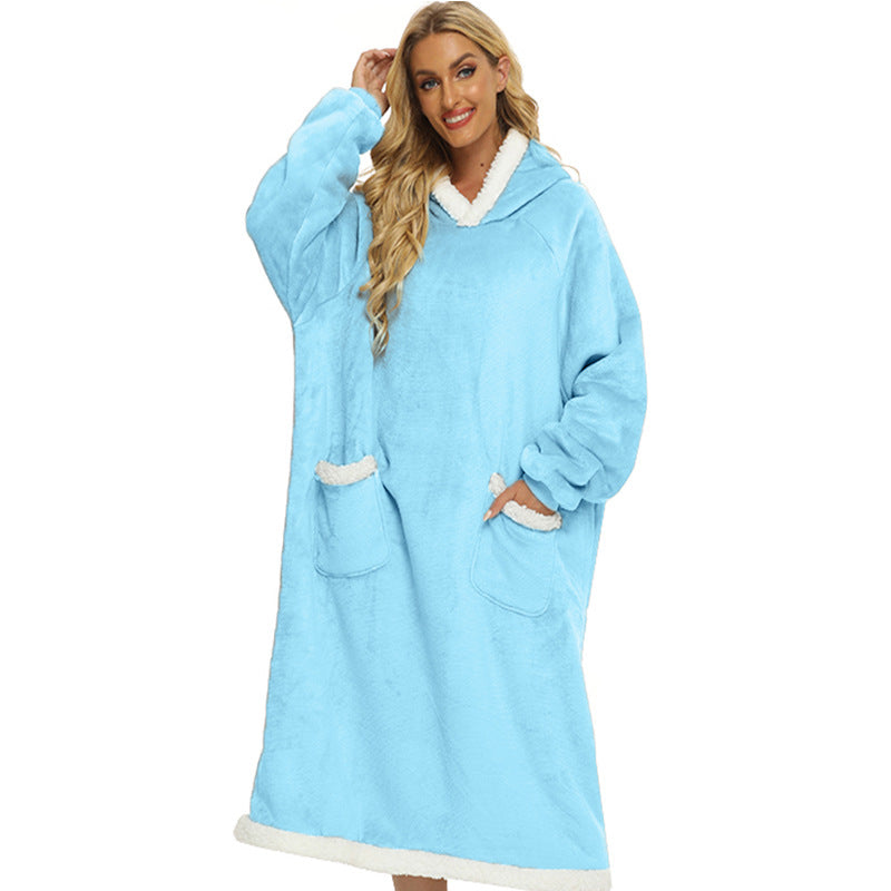 Super Long Wearable Blanket with Hoodies