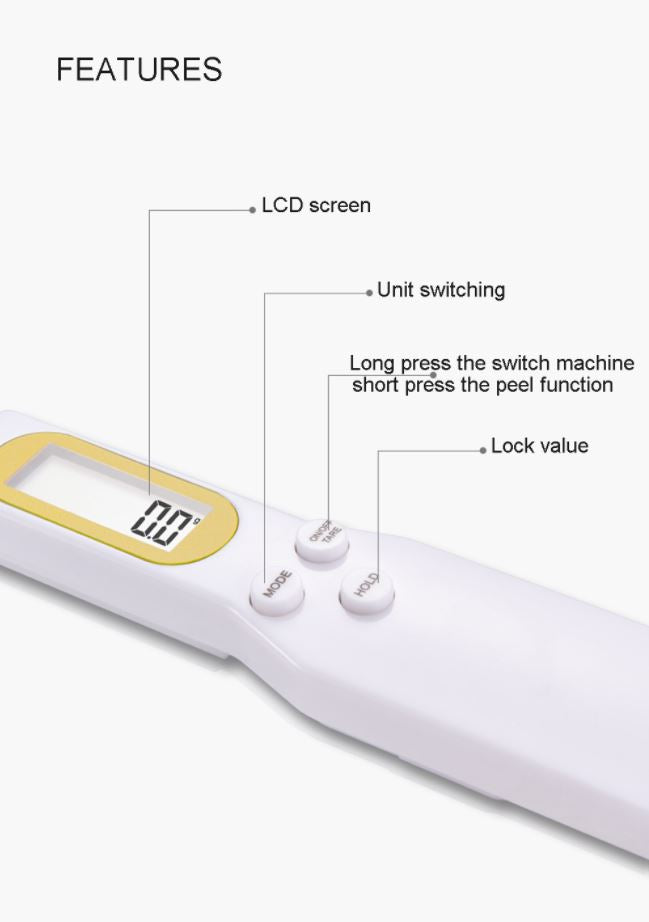 LCD Display Digital Kitchen Measuring Spoon Scale - EmeRubies
