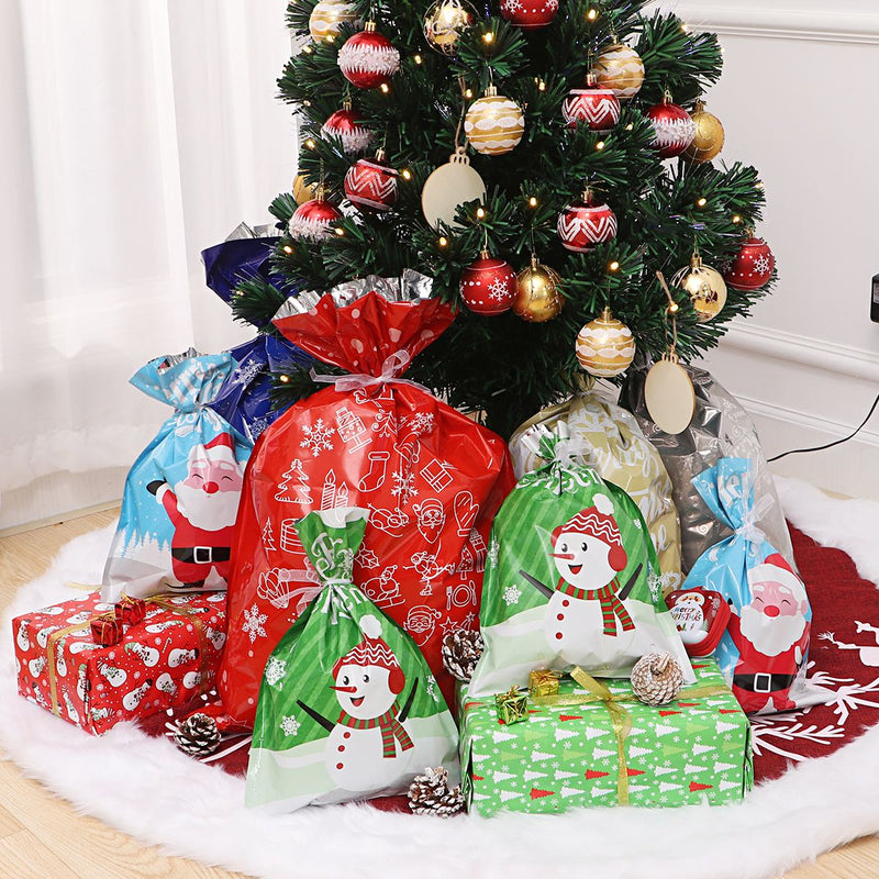 Christmas Gift Bags with Strings – 30 Pieces