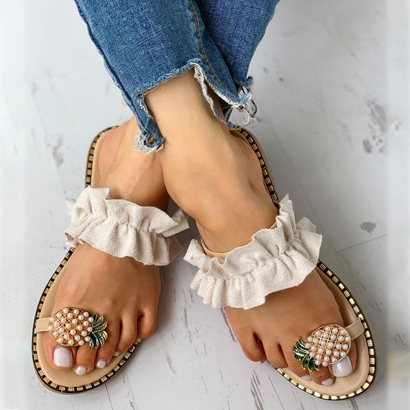 Flat Toe Bohemian Casual Slippers for Women