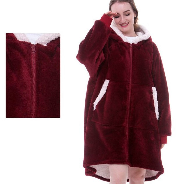 Ultra-Plush Oversize Wearable Blanket Hoodie for Women