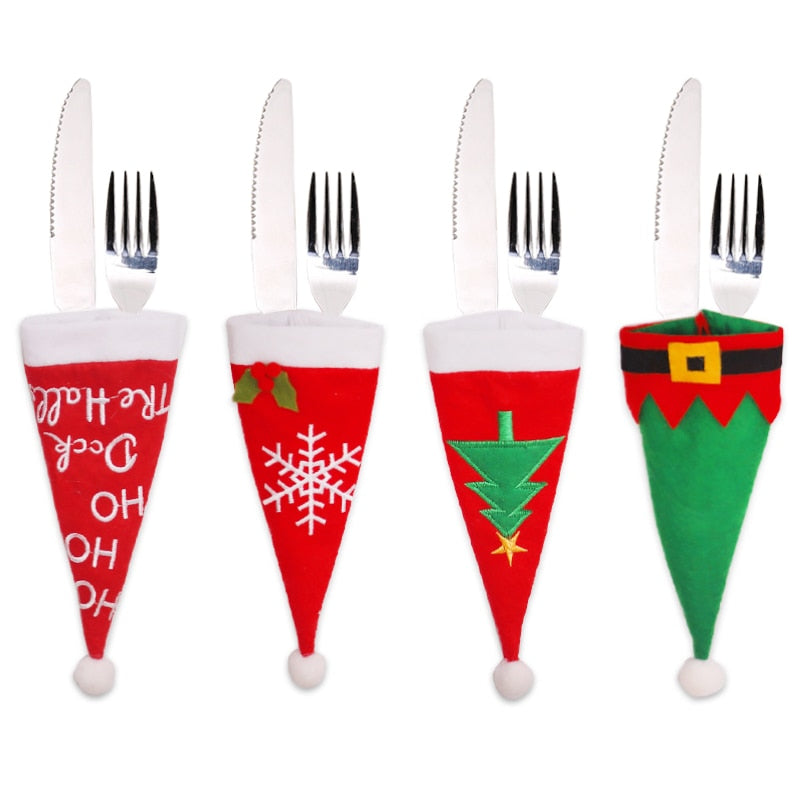 Christmas Cutlery Holder - 4 Pieces