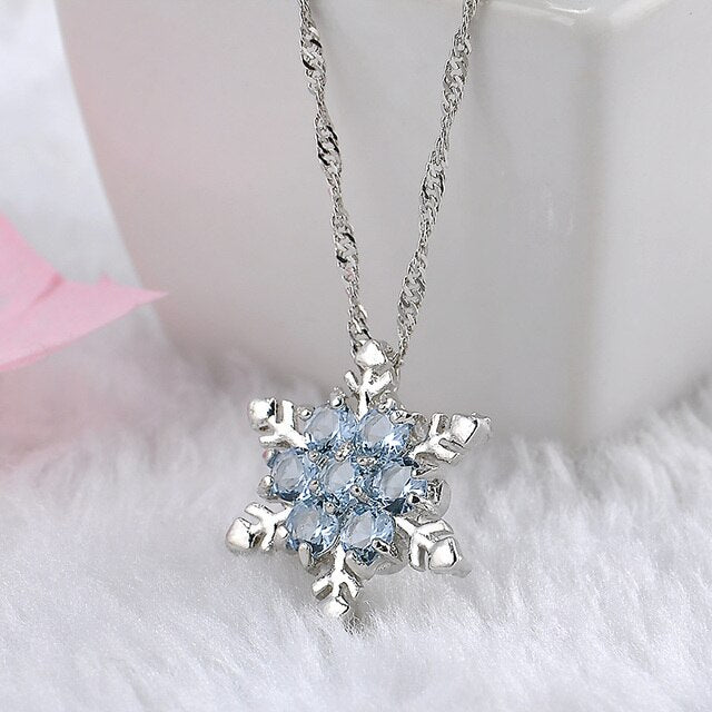 Snowflake Flower Necklace and Pendant