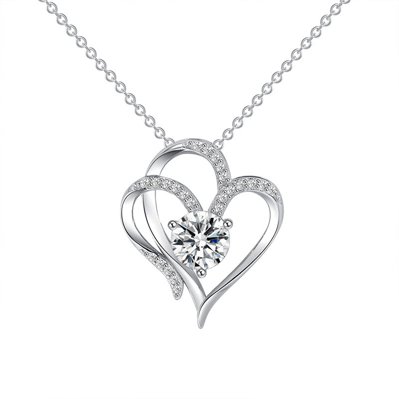 Double Heart-shaped Necklace for Women