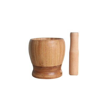 Multi-Functional Bamboo Mortar and Pestle Fruit & Vegetable Grinder - EmeRubies