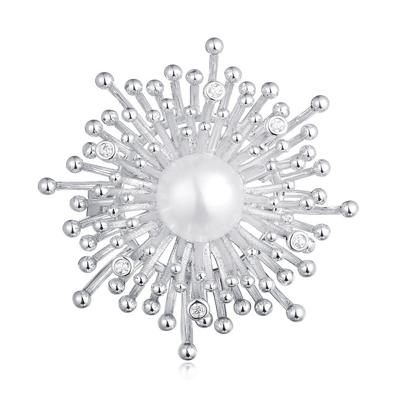 Exquisite Fireworks Fashion Pearl Brooch for Women