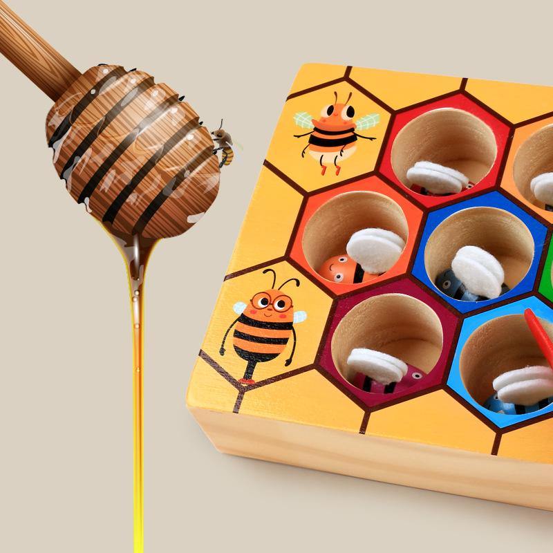 Logwood Children Wooden Novelty & Gag Toys: Bee-to-Hive Learning Toys - EmeRubies