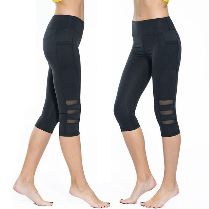 Calf-Length Women High Waist Fitness Yoga Pants - EmeRubies
