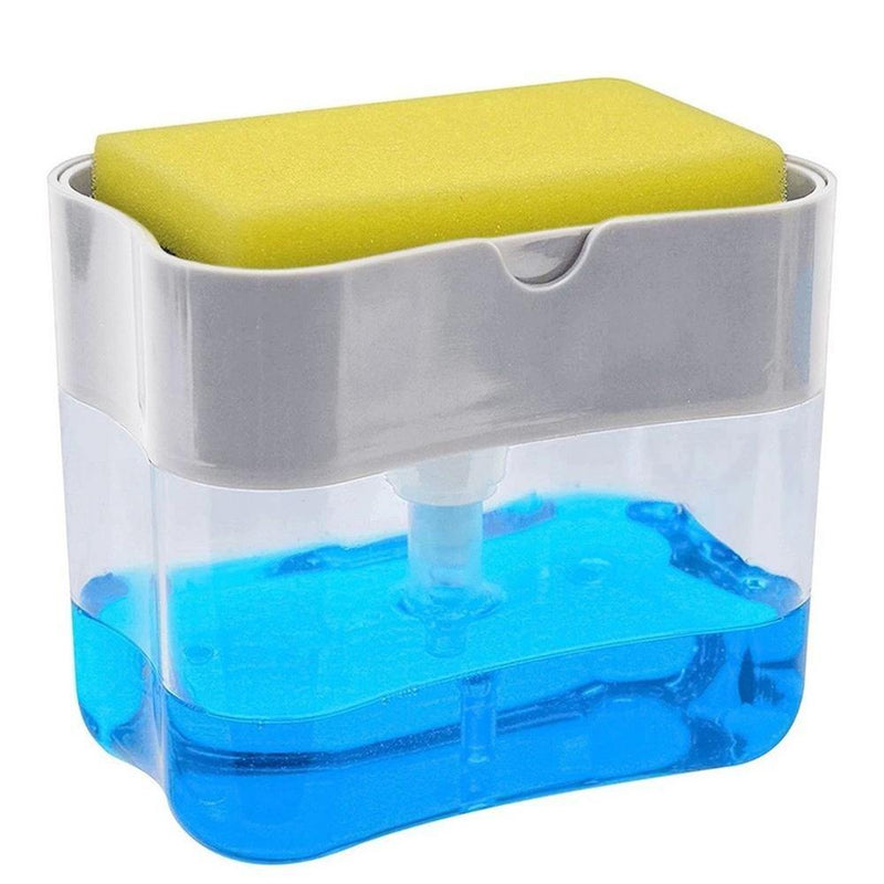 2-in-1 Double Layer Kitchen Sponge Box Soap Dispenser - EmeRubies