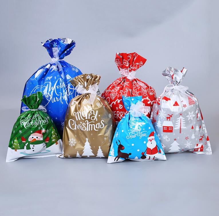 Christmas Gift Bags with Strings – 30 Pieces