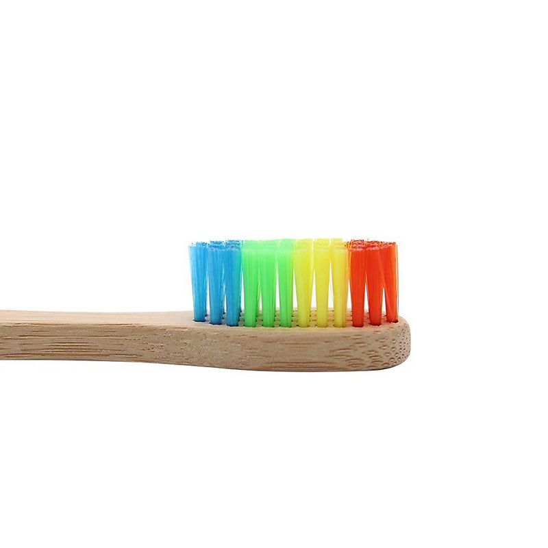 Colorful Bristles Bamboo Toothbrush - EmeRubies