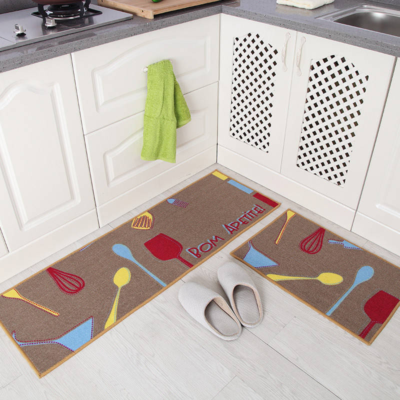 Non-Slip Kitchen Printed Art Floor Mat Set