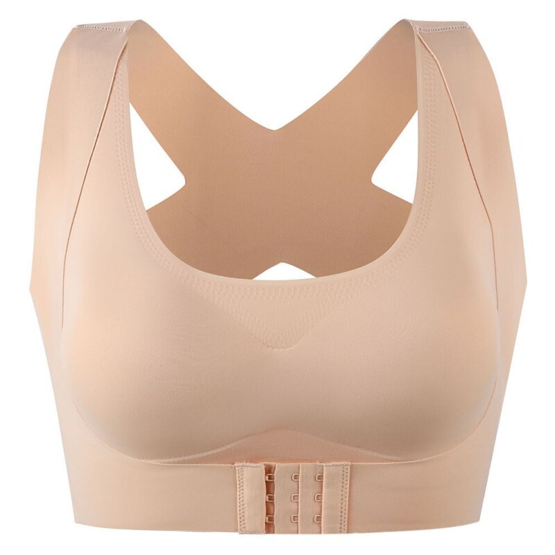 Seamless 2-in-1 Gathering Adjustable Front Buckle Wire-Free Sport Yoga Bra - EmeRubies