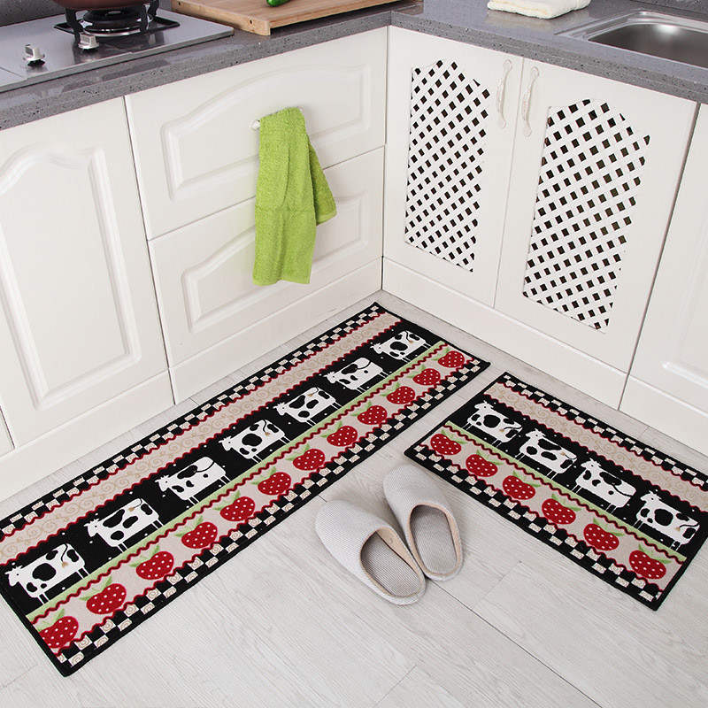 Non-Slip Kitchen Printed Art Floor Mat Set