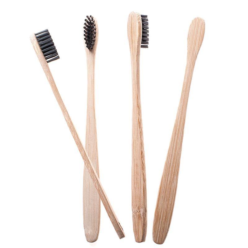 Bamboo Toothbrush with Charcoal Bristles - EmeRubies